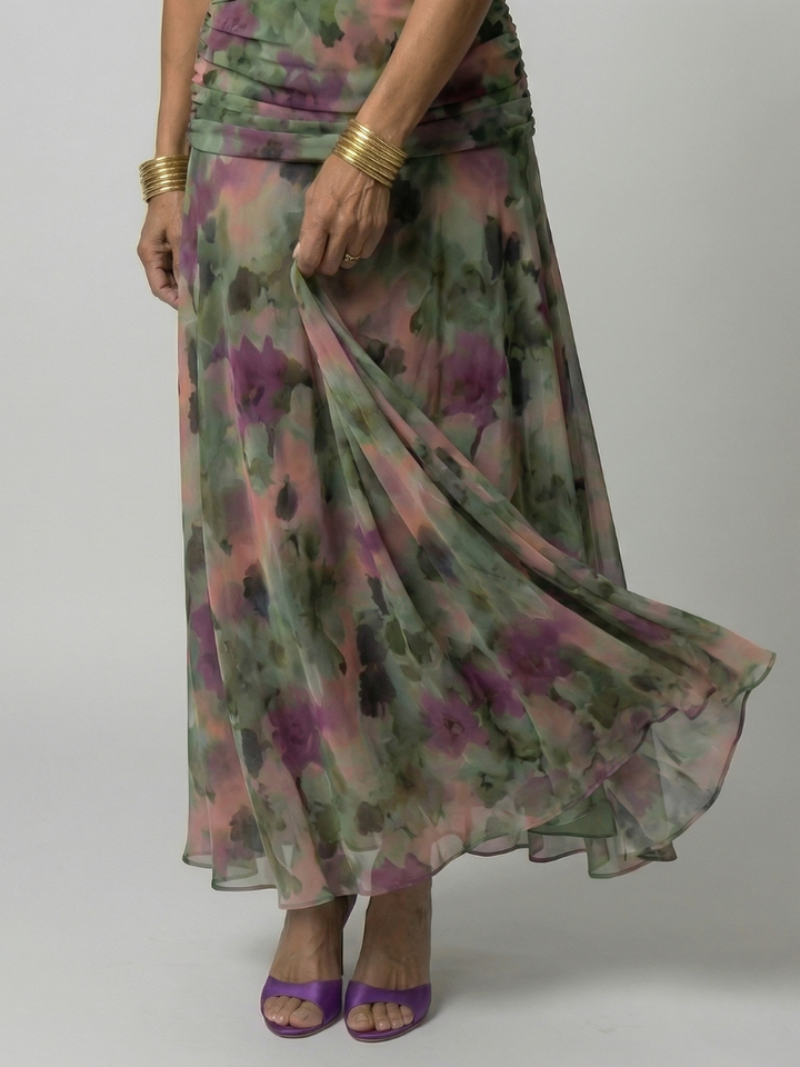 Calen | Off Shoulder Flowing Midi Dress