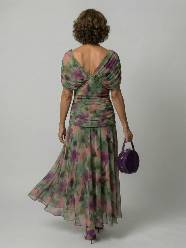 Calen | Off Shoulder Flowing Midi Dress