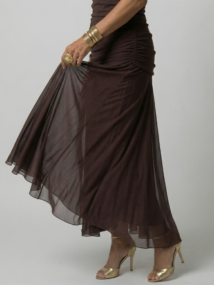 Calen | Off Shoulder Flowing Midi Dress