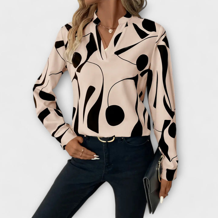 Lara | Elegant Patterned Blouse