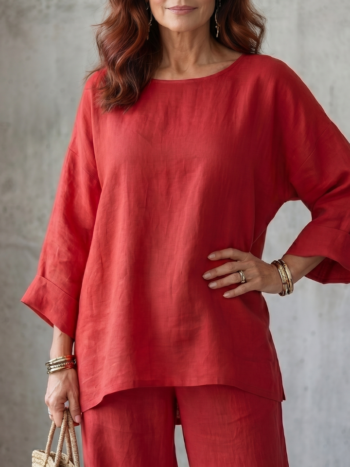 Prue | Oversized Tunic Wide Leg Trouser Set