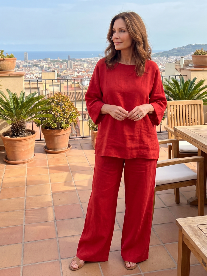 Prue | Oversized Tunic Wide Leg Trouser Set