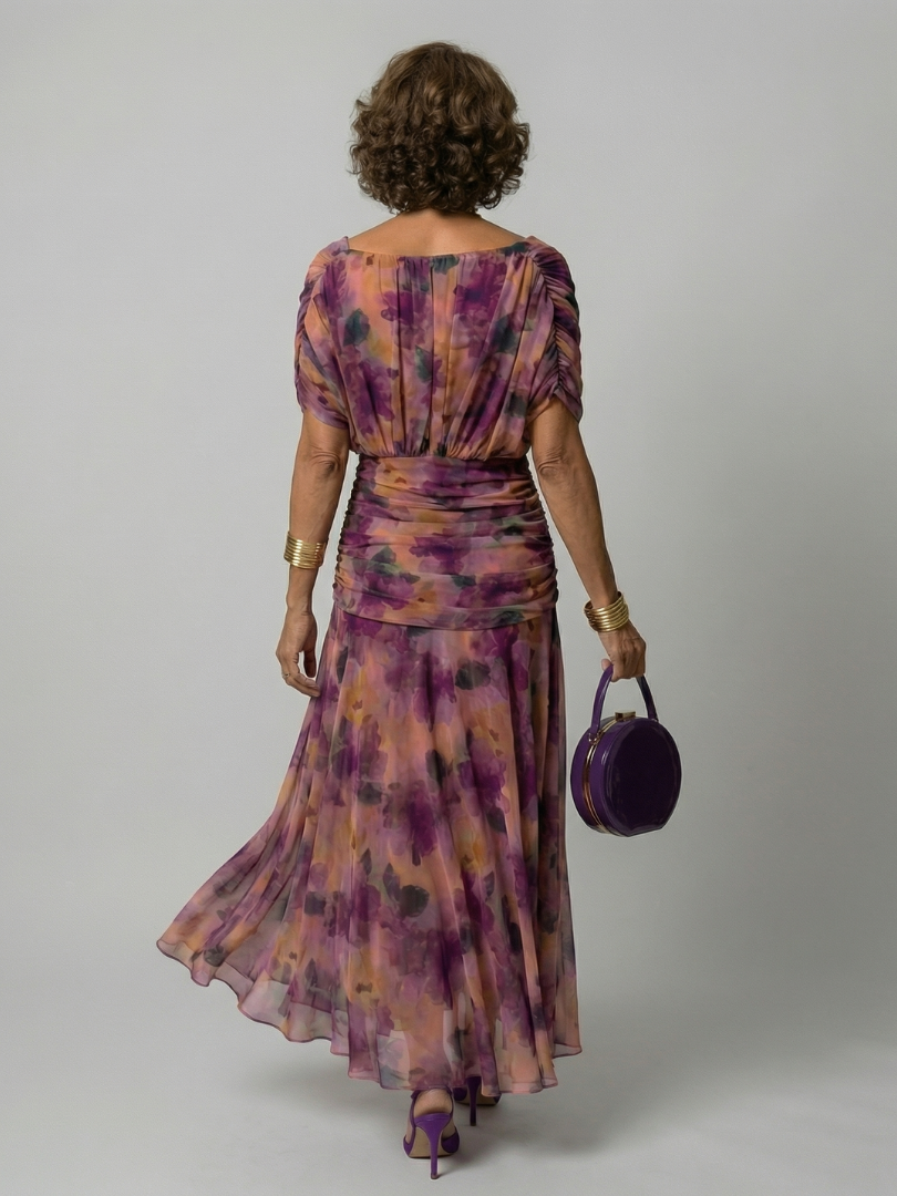 Calen | Off Shoulder Flowing Midi Dress