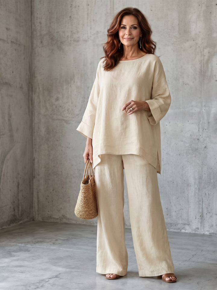 Prue | Oversized Tunic Wide Leg Trouser Set