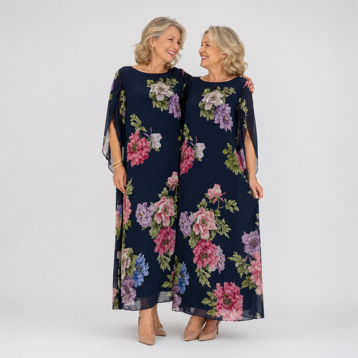 Elowen™ | Midnight Floral Maxi Dress