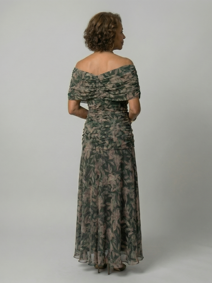 Calen | Off Shoulder Flowing Midi Dress