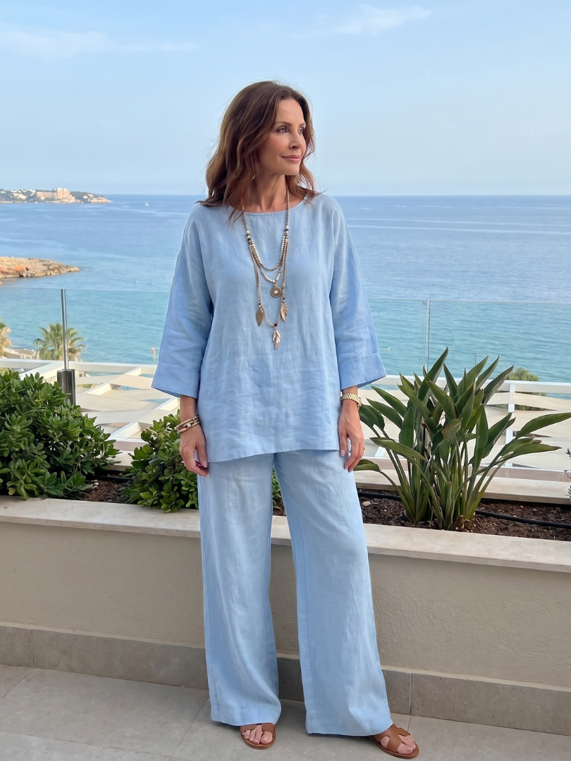 Prue | Oversized Tunic Wide Leg Trouser Set