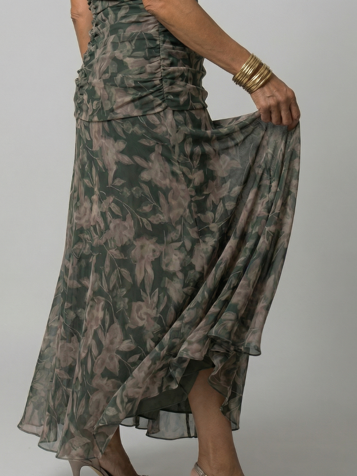 Calen | Off Shoulder Flowing Midi Dress