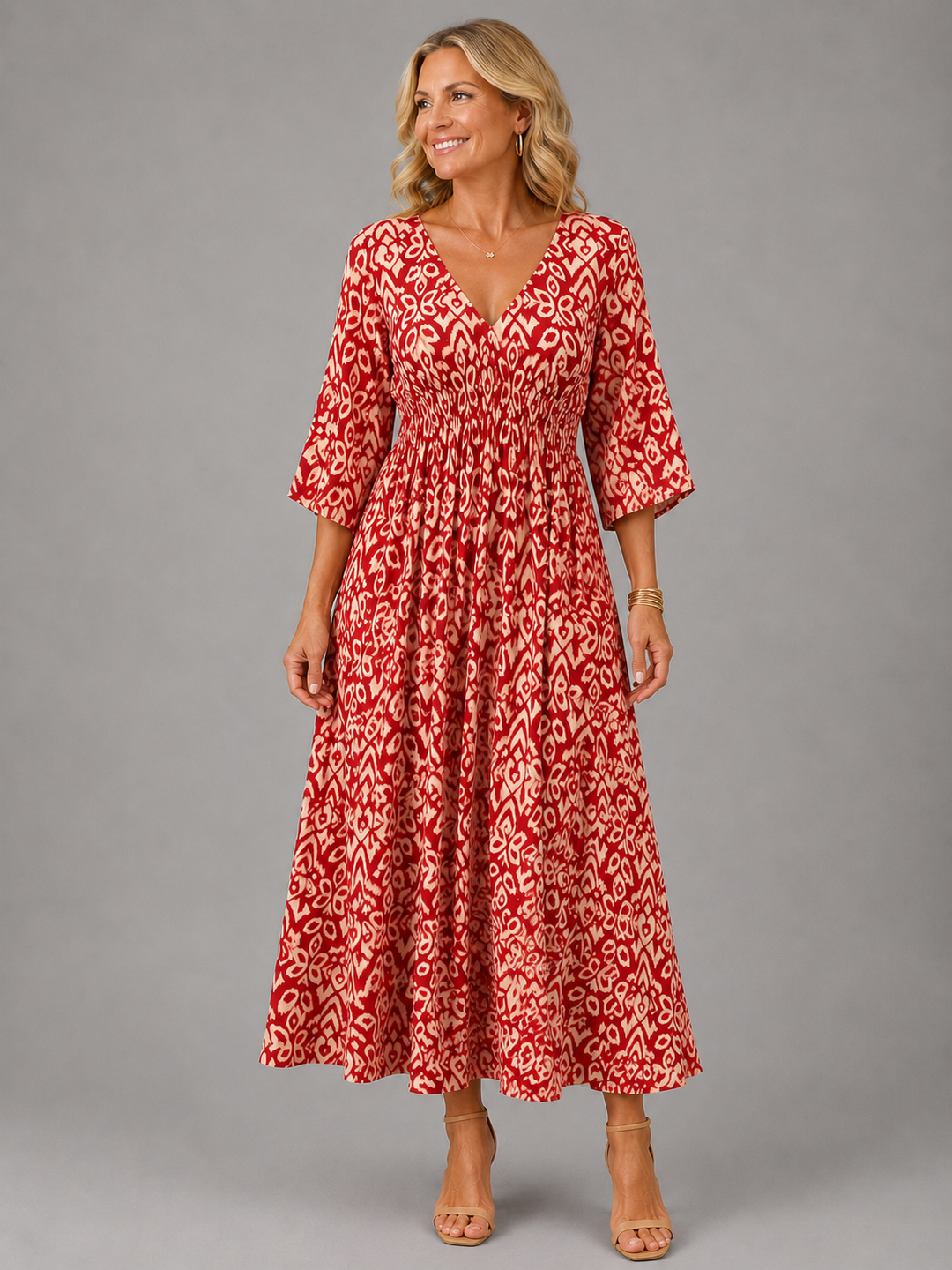 Althea™ | Bohemian Flowing Midi Dress