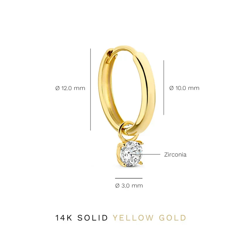 Elegant Larmes de Lune Guld Sten Örhänge Set