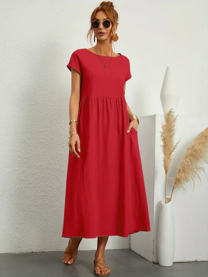Gabrielle™ | Flowing Midi Timeless Elegance Dress