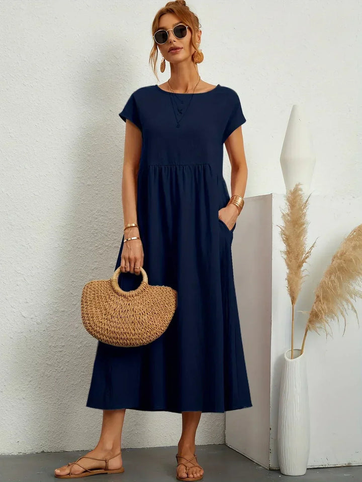 Gabrielle™ | Flowing Midi Timeless Elegance Dress