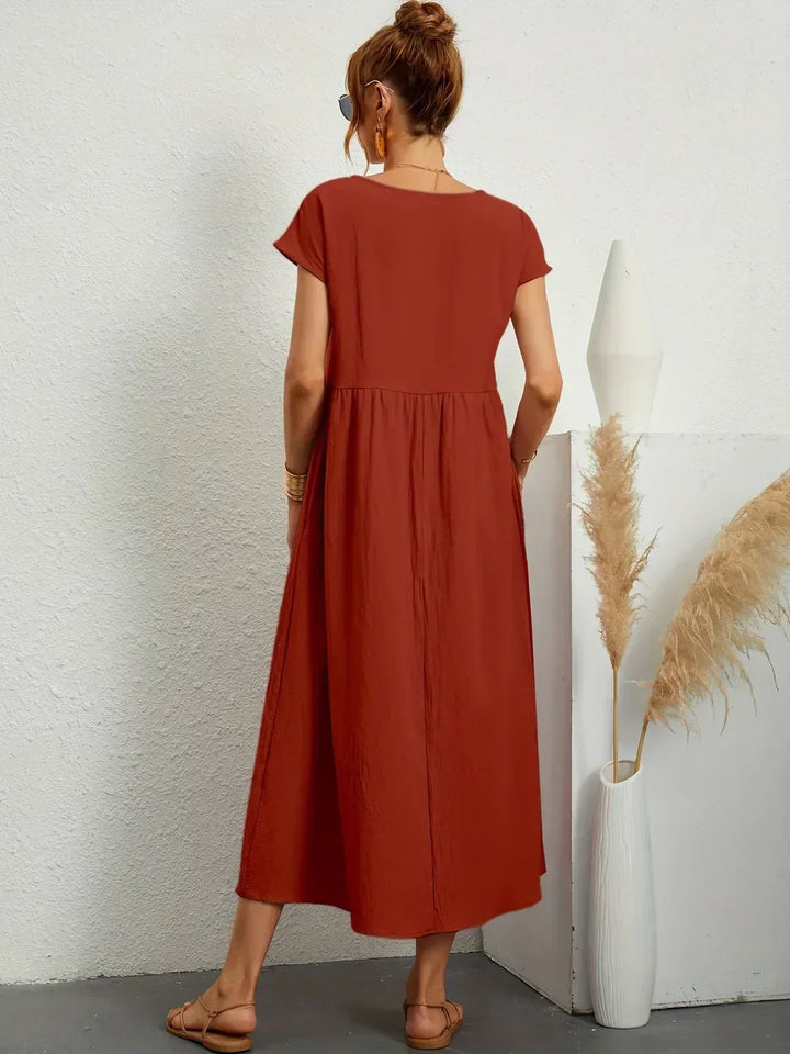 Gabrielle™ | Flowing Midi Timeless Elegance Dress