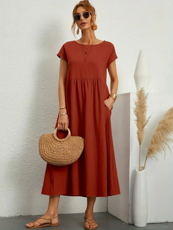 Gabrielle™ | Flowing Midi Timeless Elegance Dress