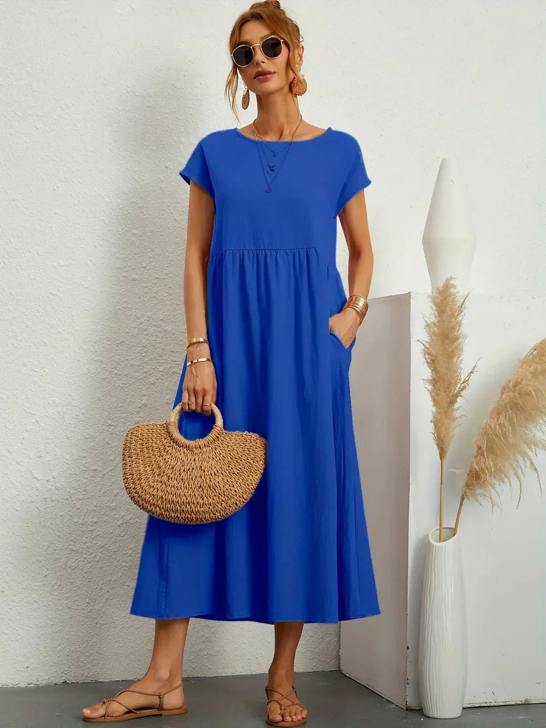 Gabrielle™ | Flowing Midi Timeless Elegance Dress