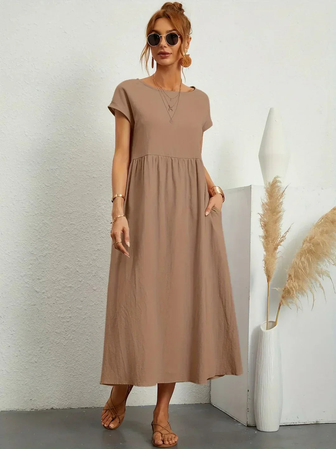 Gabrielle™ | Flowing Midi Timeless Elegance Dress