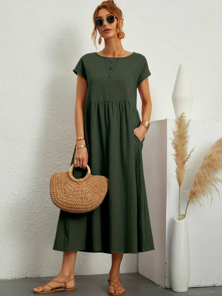Gabrielle™ | Flowing Midi Timeless Elegance Dress