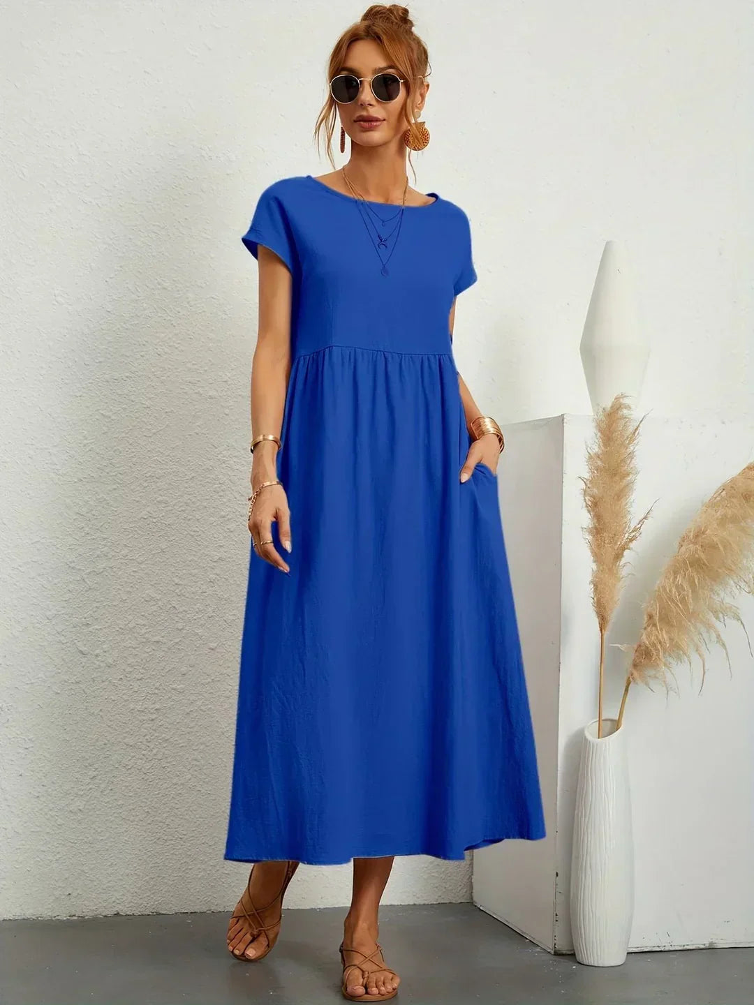 Gabrielle™ | Flowing Midi Timeless Elegance Dress
