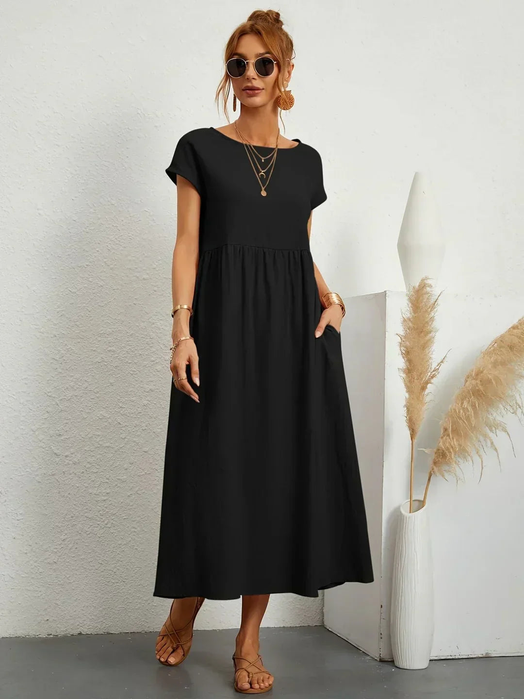 Gabrielle™ | Flowing Midi Timeless Elegance Dress