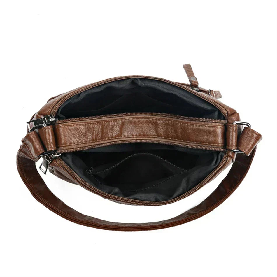 Lilith - Tidlös Multi-Lager Crossbody Väska