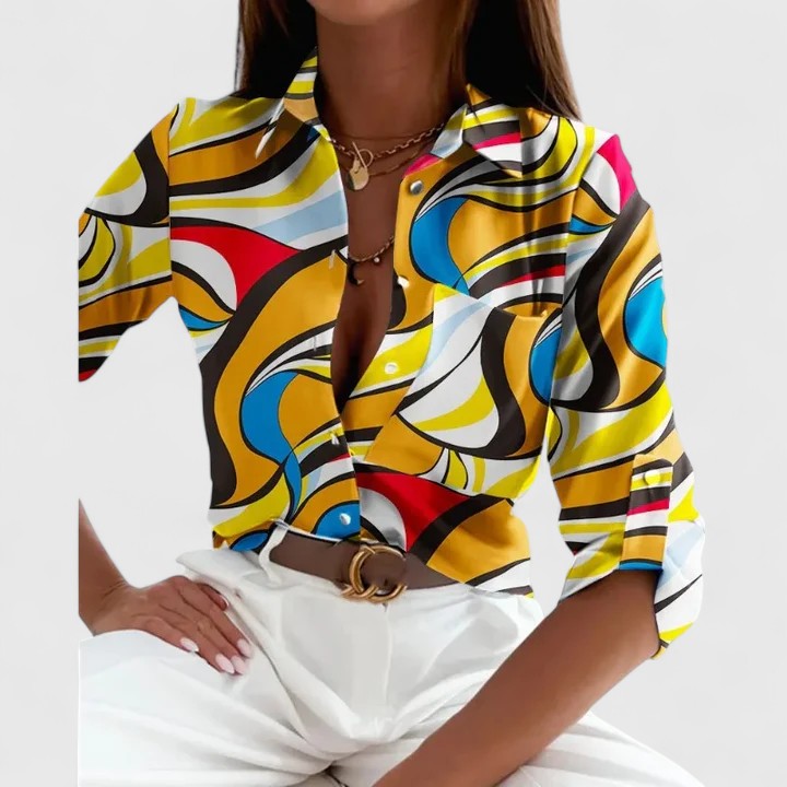 Lisette | Elegant Long-Sleeved Blouse