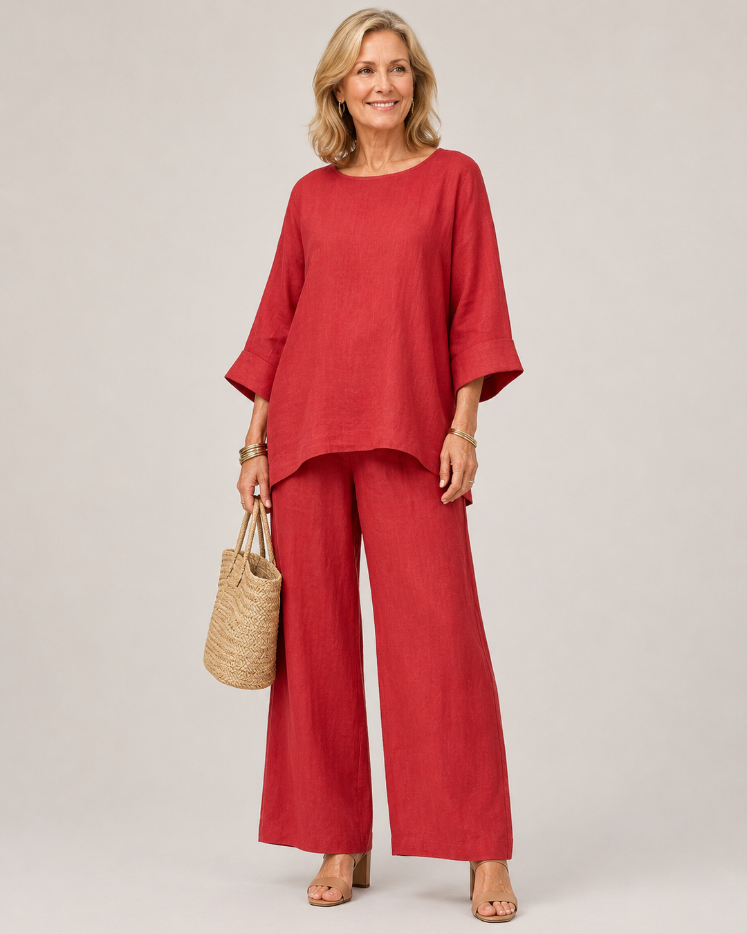 Prue | Oversized Tunic Wide Leg Trouser Set