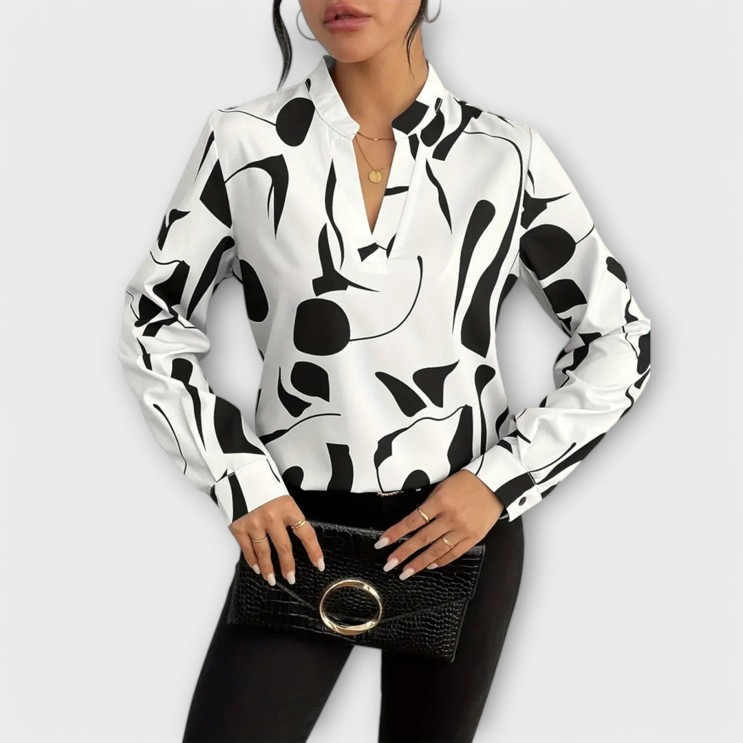 Lara | Elegant Patterned Blouse