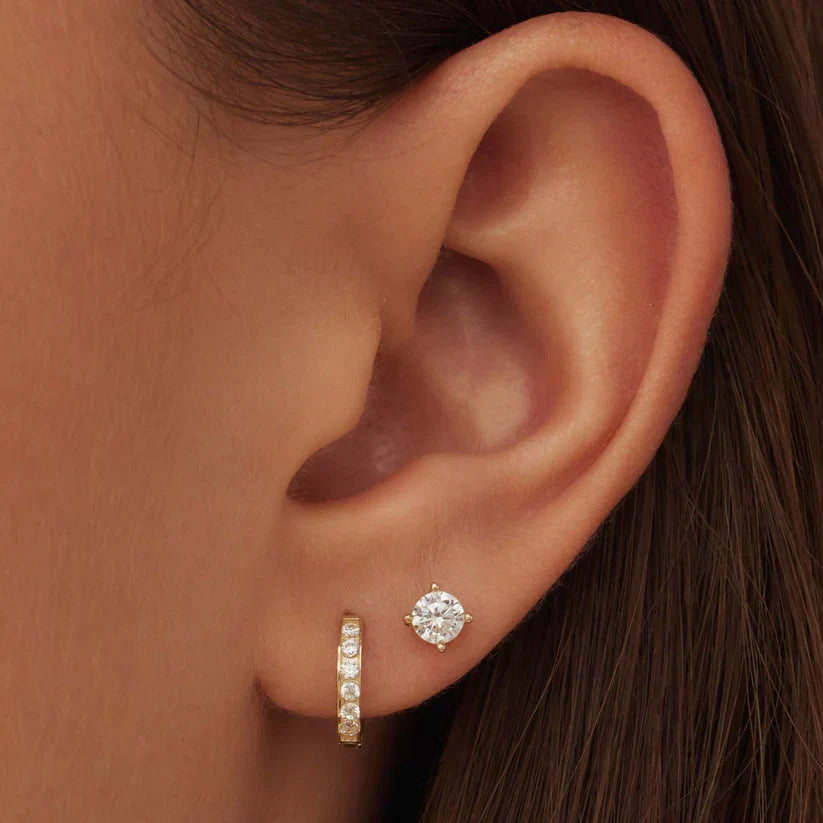 Elegant Dara Brillane Guldsten Örhängen Set