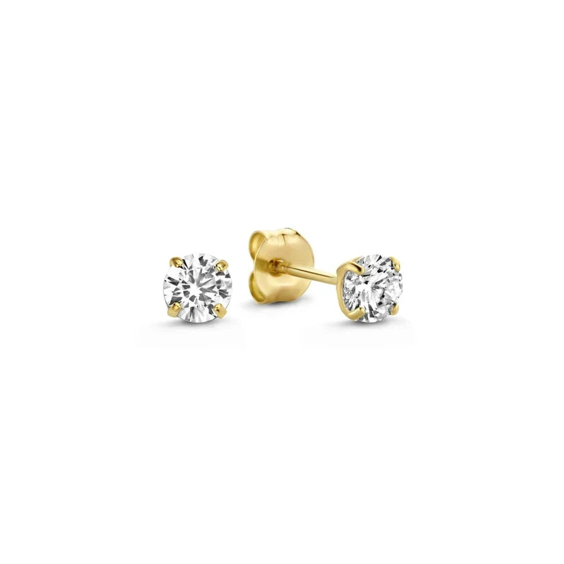 Elegant Larmes de Lune Guld Sten Örhänge Set